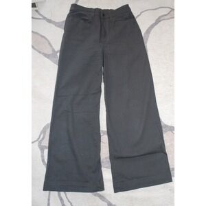 Pact Stretch Twill Wide Leg Organic Cotton Pants Grey Women's Small